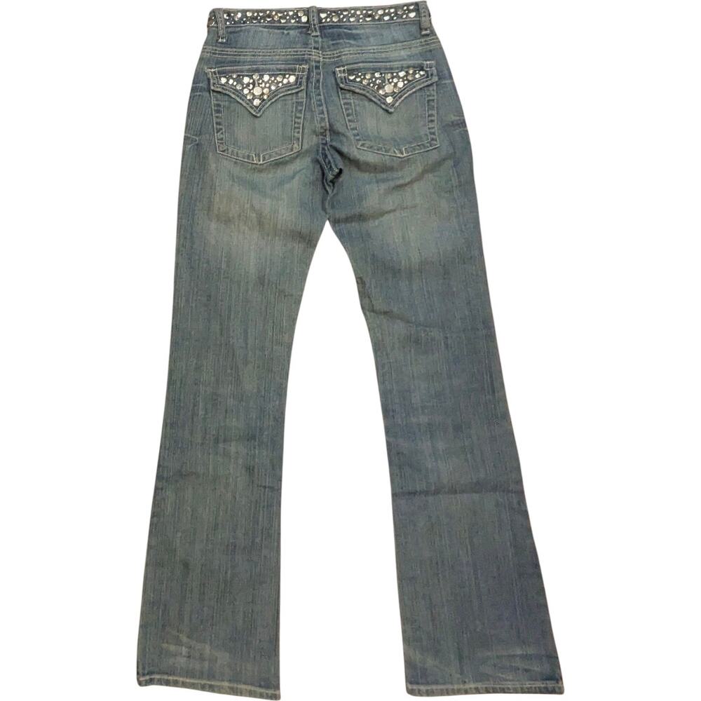 VENUS THE GODDESS Denim Jeans Women's Size 27 Silver Studded Light Blue Wash
